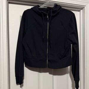 All In Motion Black Crop Zip-Up Hoodie